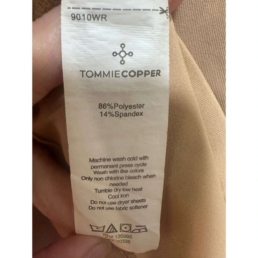 Tommie Copper Women Medium Beige Core Compression Tank Top 9010WR Scoop Neck - Picture 3 of 9